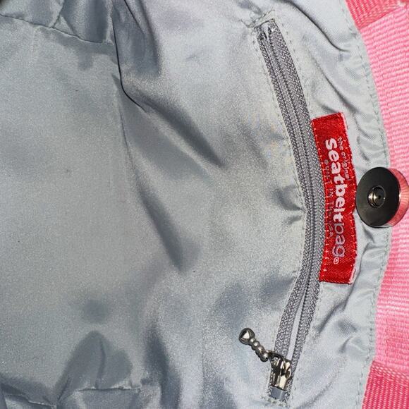 Bubblegum Pink The Original Seatbelt Bag Small Tote Bag Handbag 10"x8"x4" Kawaii - Picture 7 of 11